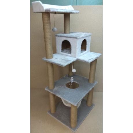 Игровой комплекс с гамаком для кошек Балуй-29 джут 